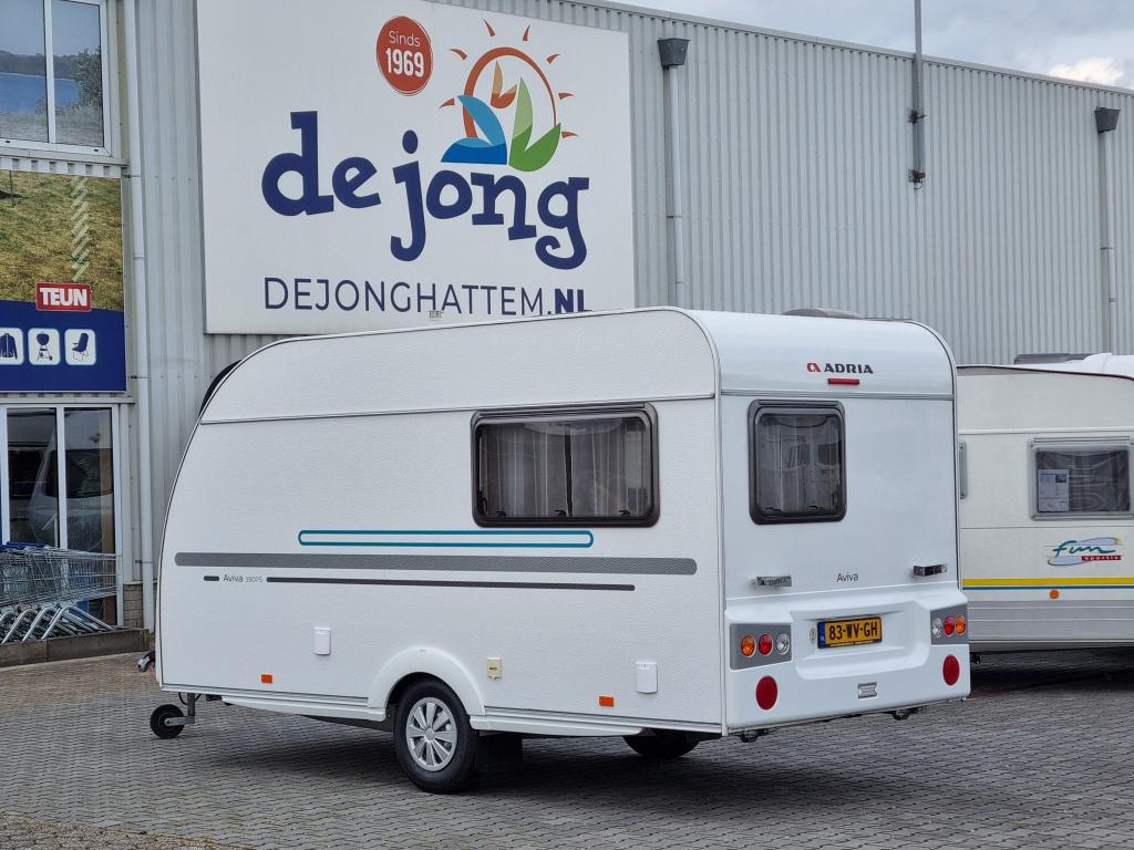Adria Aviva 390 PS Lichtgewicht!, Caravans en Kamperen, Schokbreker, Bedrijf, Treinzit, Adria