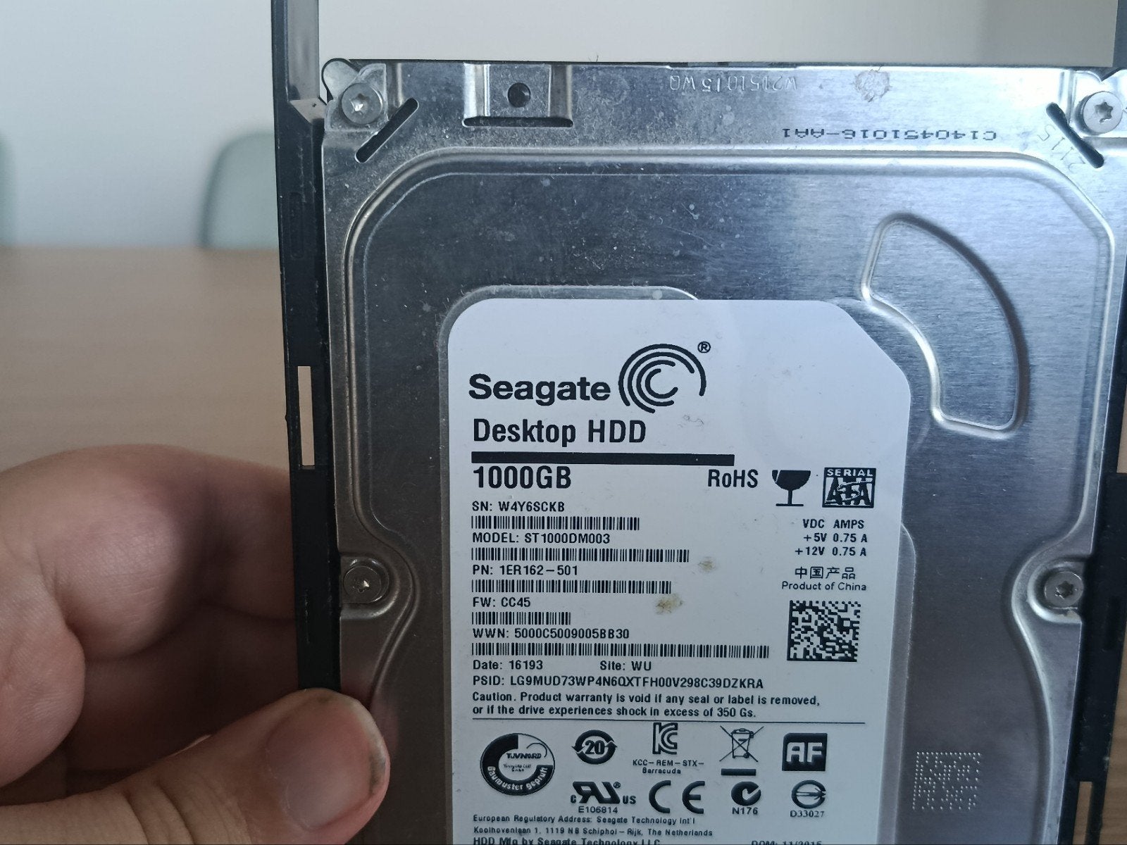 Seagate Desktop HDD 1TB SATA - Enterprise NAS Geschikt, Computers en Software, Intern, Gebruikt, Server, Ophalen of Verzenden