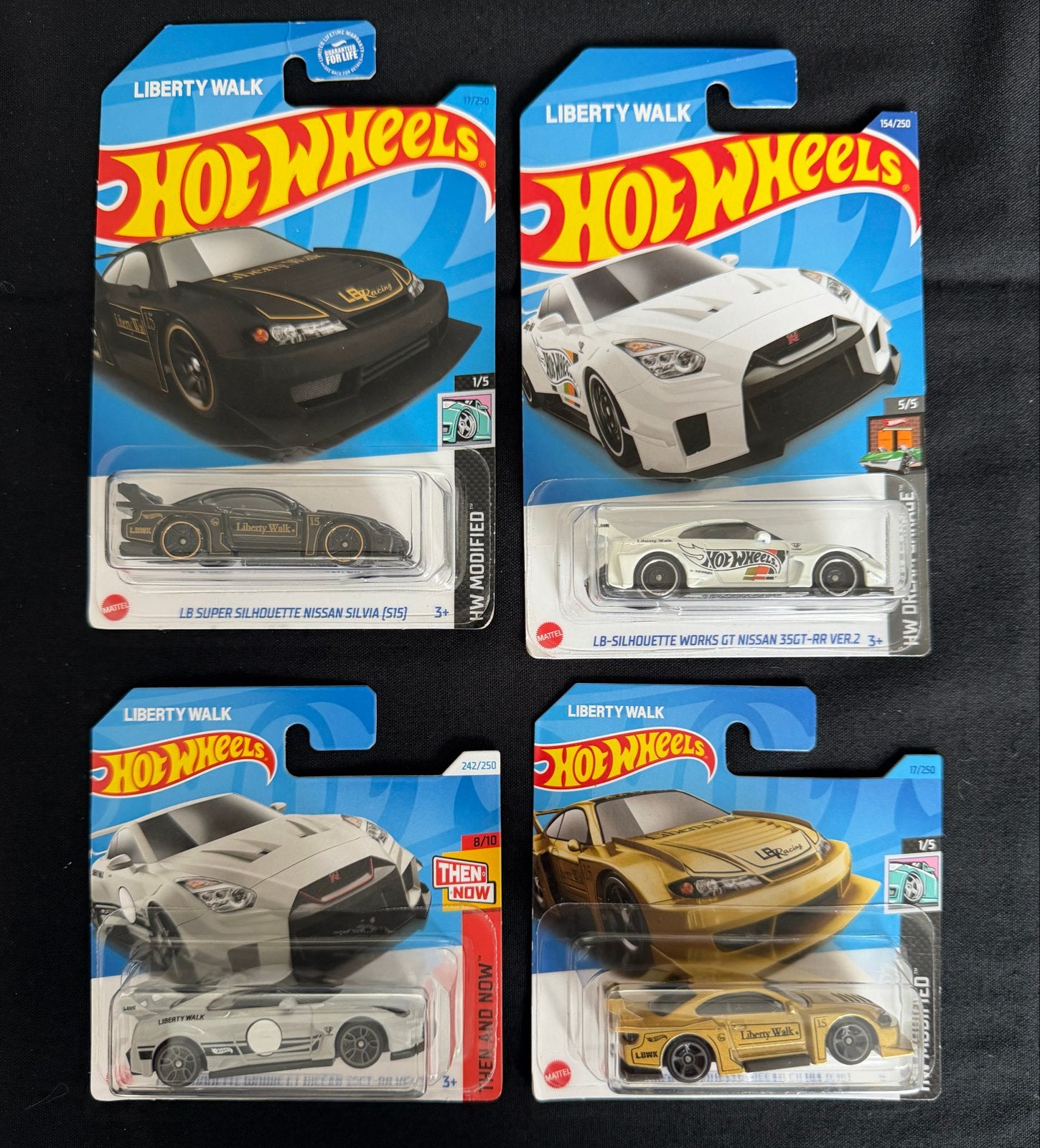 Hot Wheels Liberty Walk Collectie (4 stuks), Hobby en Vrije tijd, Ophalen of Verzenden, Nieuw, Auto
