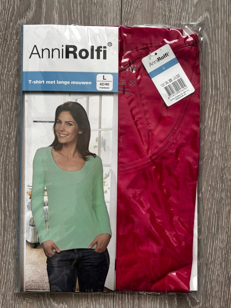 Anni Rolfi Longsleeve Shirt Framboos Maat: L -Nieuw, Maat 42/44 (L), Nieuw, Ophalen of Verzenden, Lange mouw
