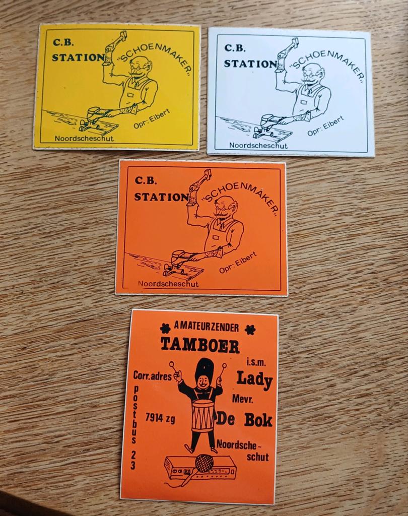Stickers piraat amateurzenders uit NOORDSCHESCHUT, Ophalen of Verzenden, Zo goed als nieuw