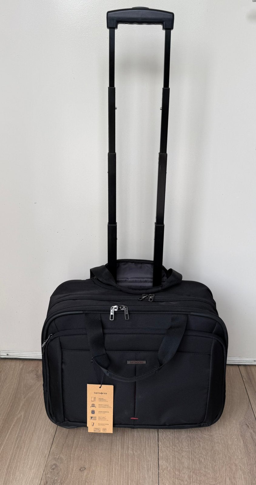 Zwarte Samsonite GuardIT 2.0 Laptoptas op Wielen 17.3”, Ophalen, Zwart, Minder dan 40 cm, Wieltjes