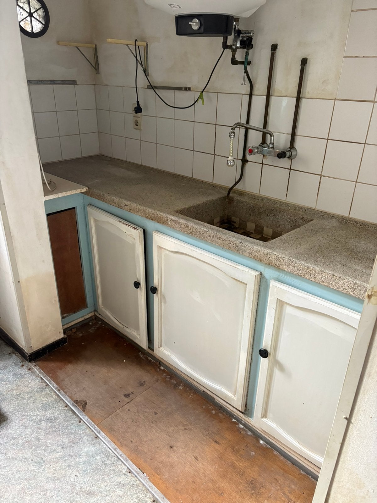 Antiek landelijk terrazzo keukenblad klassieke granito, Ophalen, Gebruikt