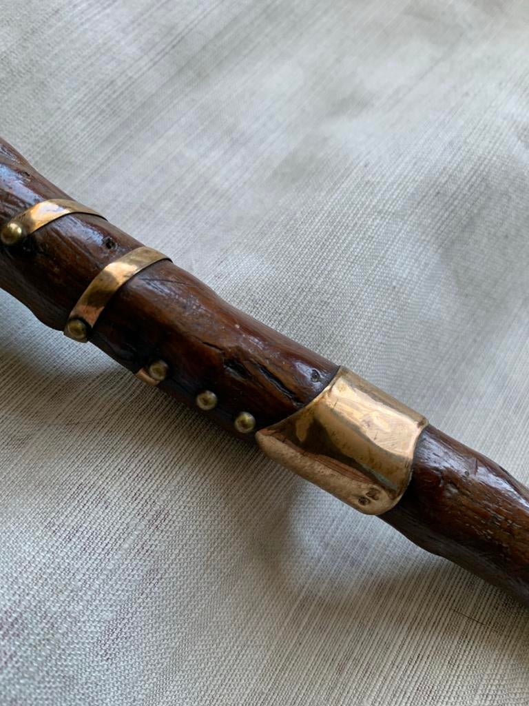 Antiek wandelstok met goud, Gebruikt, T, Ophalen of Verzenden, N
