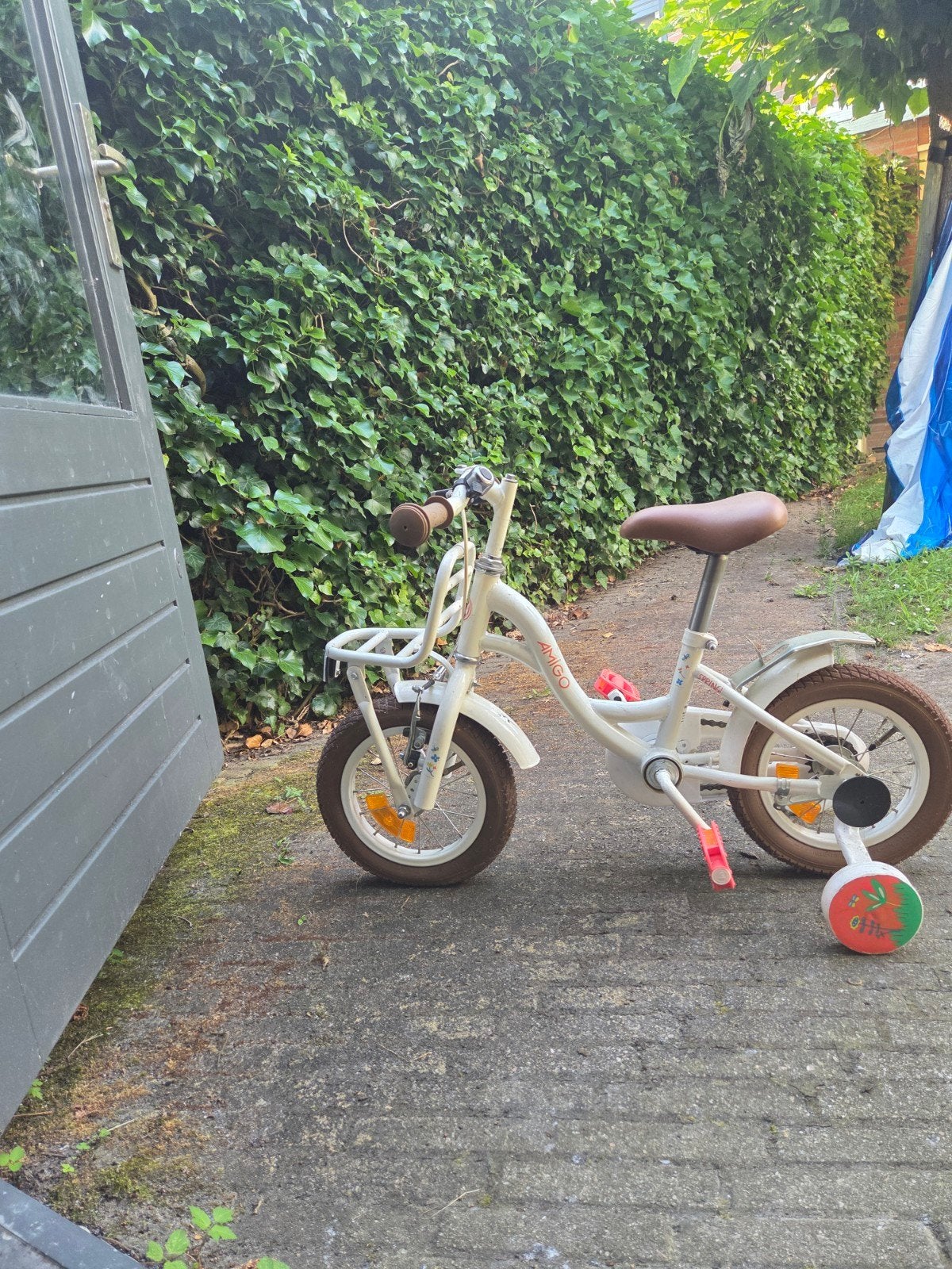 Amigo Kinderfiets met zijwieltjes - Wit, Fietsen en Brommers, Fietsen | Kinderfietsjes, Ophalen of Verzenden
