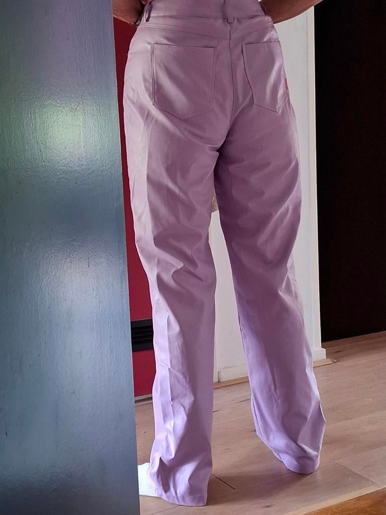 Nieuwe HB metallic broek - Maat 42, Kleding | Dames, Broeken en Pantalons, Paars, Maat 42/44 (L), Nieuw, Ophalen of Verzenden
