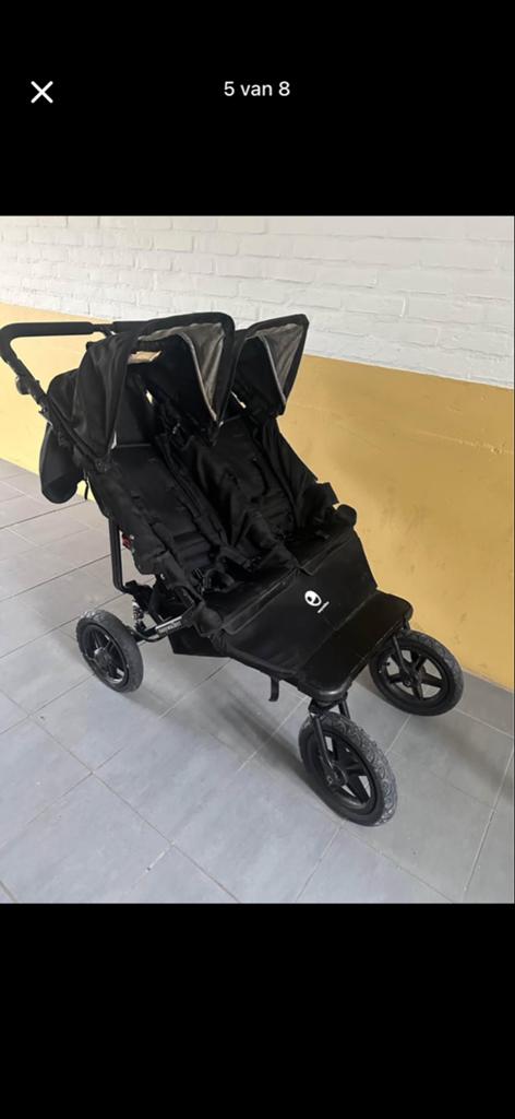 Easywalker Duo Buggy - Zwart met reiswiegen, Gebruikt, Duowagen, Ophalen, Kinderwagen