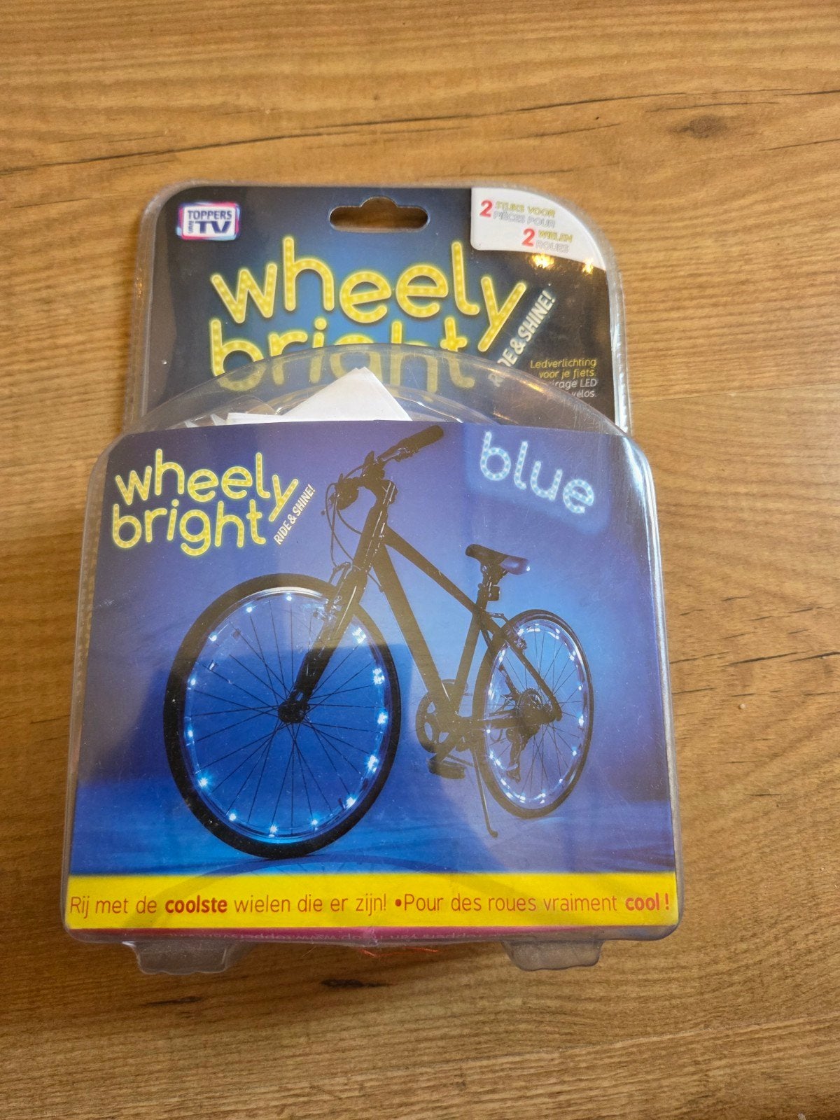 Wheely Bright LED Fietsverlichting Blauw, Fietsen en Brommers, Waterbestendig, Nieuw, Ophalen of Verzenden, Batterij