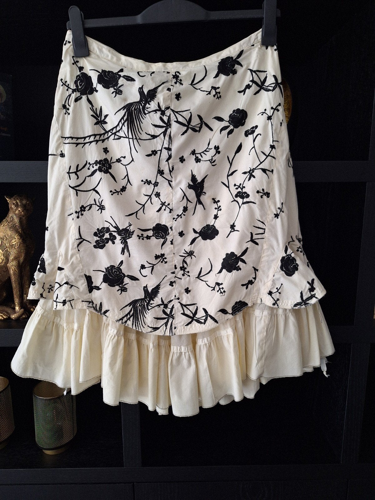 Vintage Didi rok maat M 38 40 met borduursel, Maat 38/40 (M), Wit, Didi, Ophalen of Verzenden