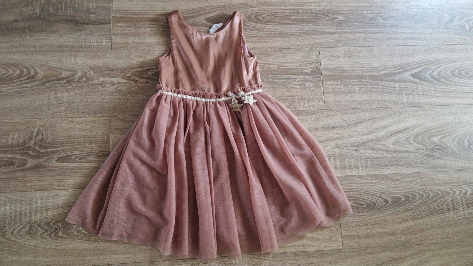 H&M Roze Glitter Jurk Maat 122 (6-7Y), Kinderen en Baby's, Gebruikt, Meisje, H&M, Ophalen of Verzenden