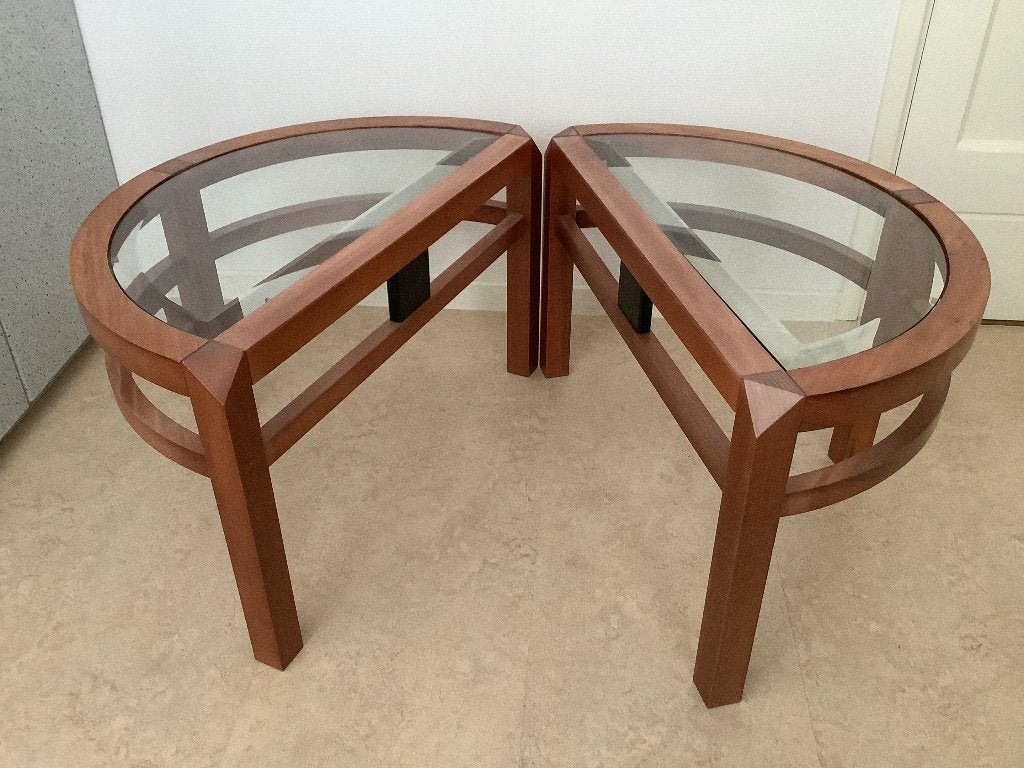 salontafel rond, Ophalen, Glas, Minder dan 50 cm, Gebruikt