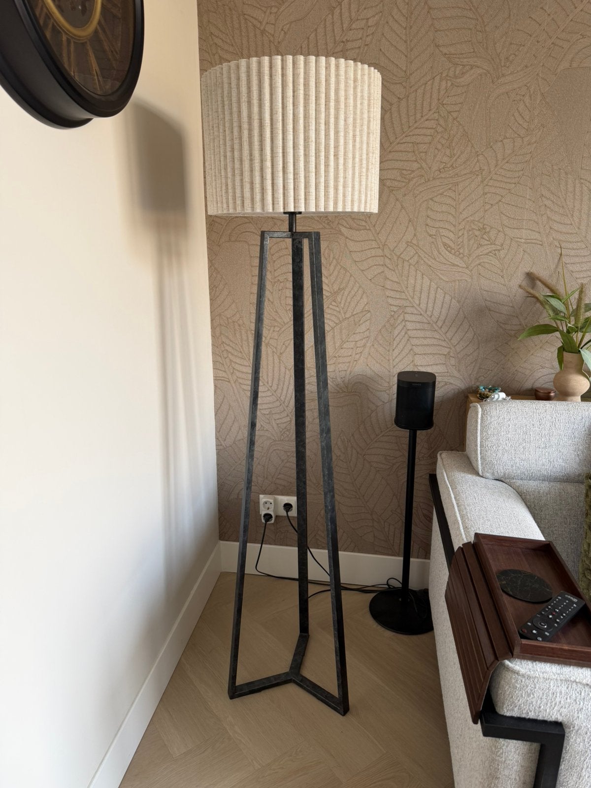 Industrieele vloerlamp zonder kap te koop, Ophalen, 100 tot 150 cm, E27 (groot), Zo goed als nieuw