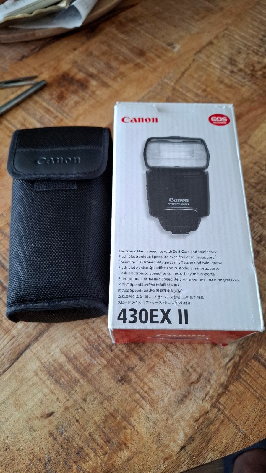 Canon Speedlite 430EX II flitser met diffuser en hoes, Audio, Tv en Foto, Fotografie | Flitsers, Diffuser, Canon, Canon, Externe flitser