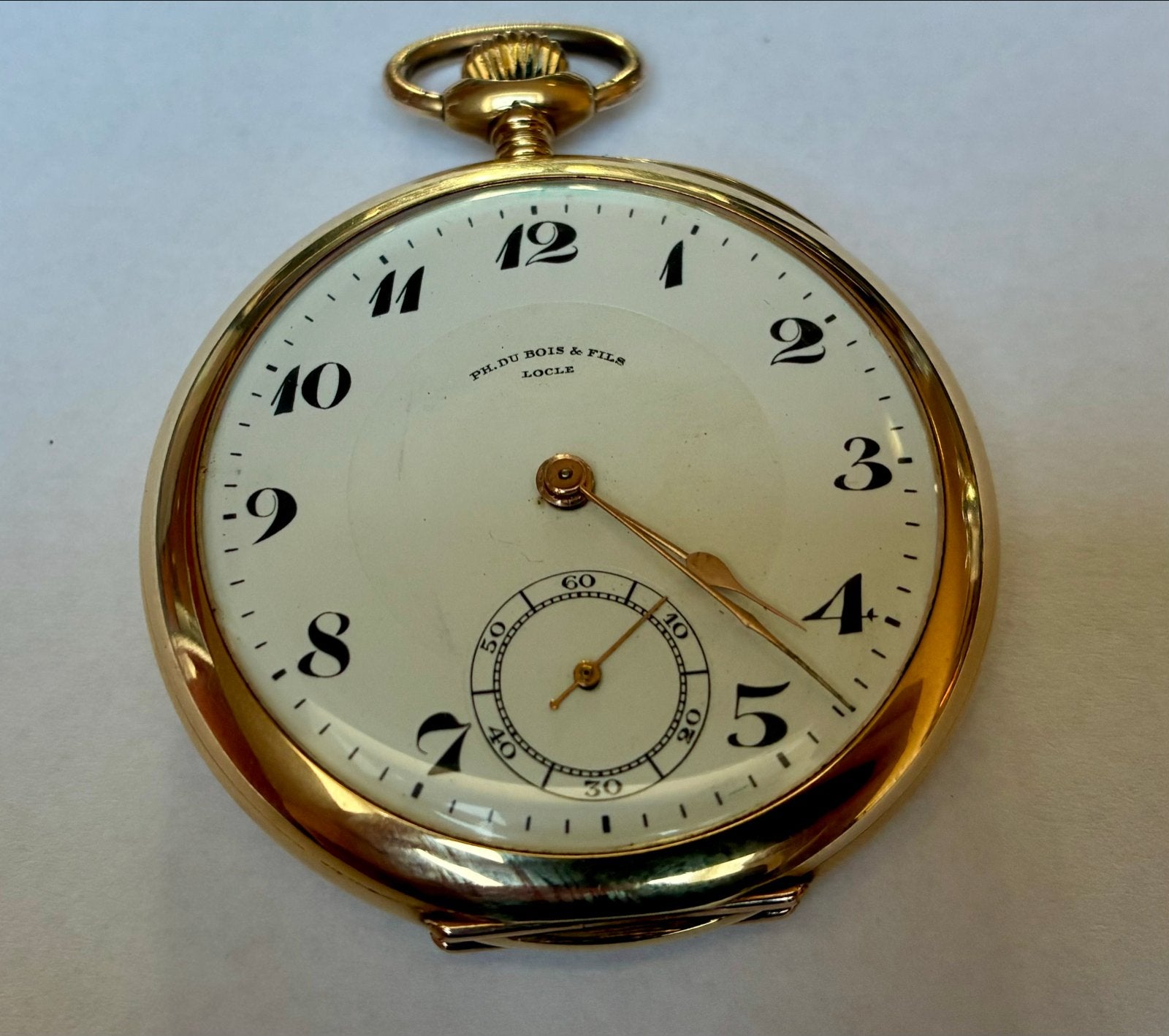 14kt Gouden Zakhorloge - Philippe Du Bois & Fils, Overige merken, Zakhorloge, 1900 tot 1930, Ophalen of Verzenden