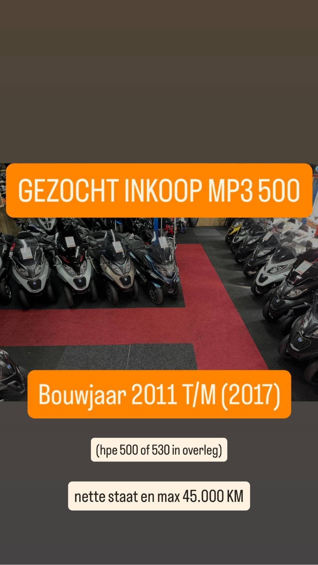 Piaggio MP3 / GEZOCHT INKOOP MP3 500, Motoren, Motoren | Piaggio, 493 cc, Bedrijf, Overig, Nick Brouwer Trading