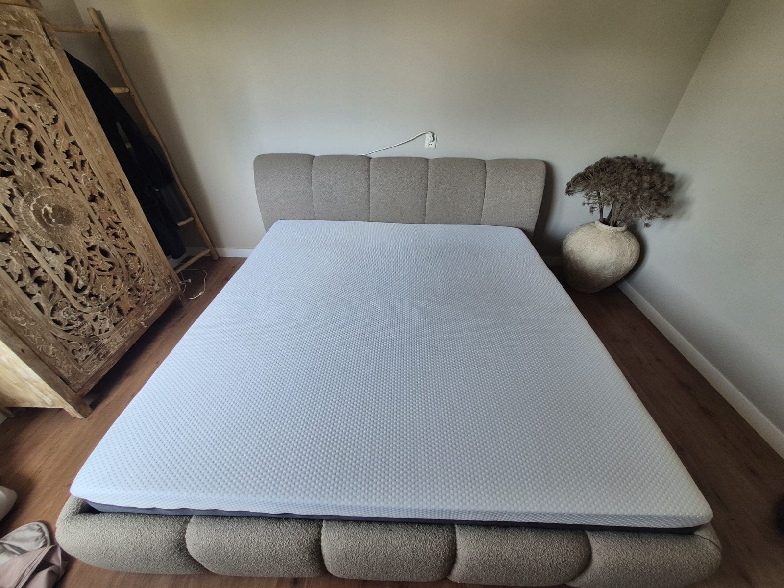 Twee persoons bed zo goed als nieuw, Ophalen, Wit, Tweepersoons, Zo goed als nieuw