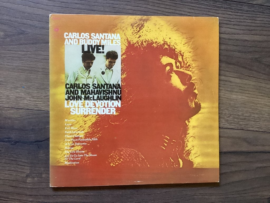 2LP Santana - Live!/Love Devotion Surrender (met Buddy Miles, Rock, Ophalen of Verzenden, Zo goed als nieuw, 12 inch