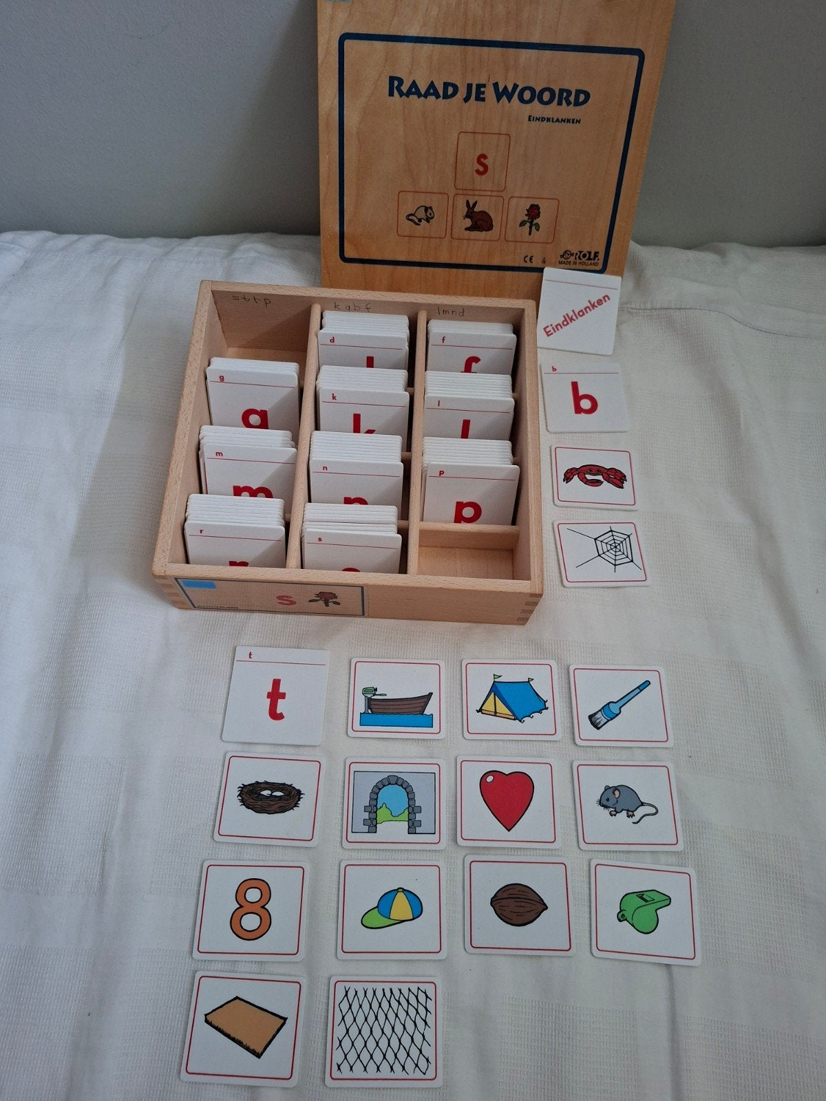 Rolf Raad Je Woord Eindklanken Educatief Spel Hout, Kinderen en Baby's, Ophalen of Verzenden, Gebruikt, Taal en Lezen