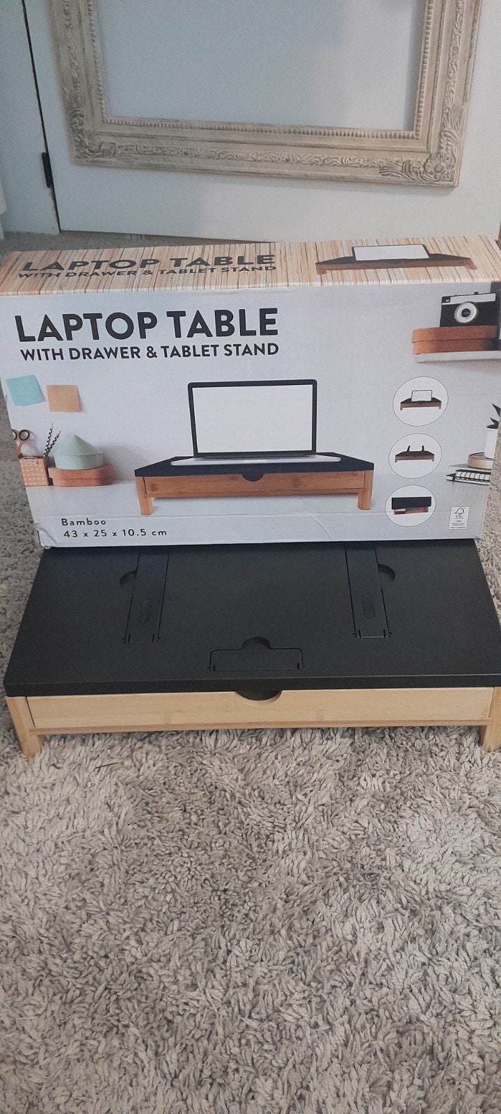 Multifunctionele laptoptafel met lade en tabletstandaard, Ophalen of Verzenden, Nieuw