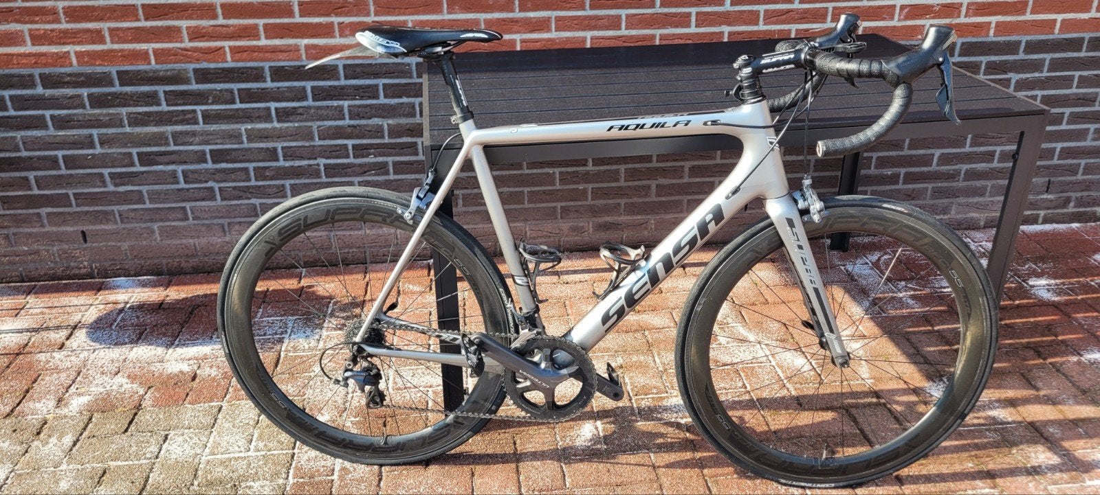Sensa Aquila racefiets met carbon wielen en Ultegra, Fietsen en Brommers, Fietsen | Racefietsen, Ophalen, Gebruikt, Heren, Overige merken
