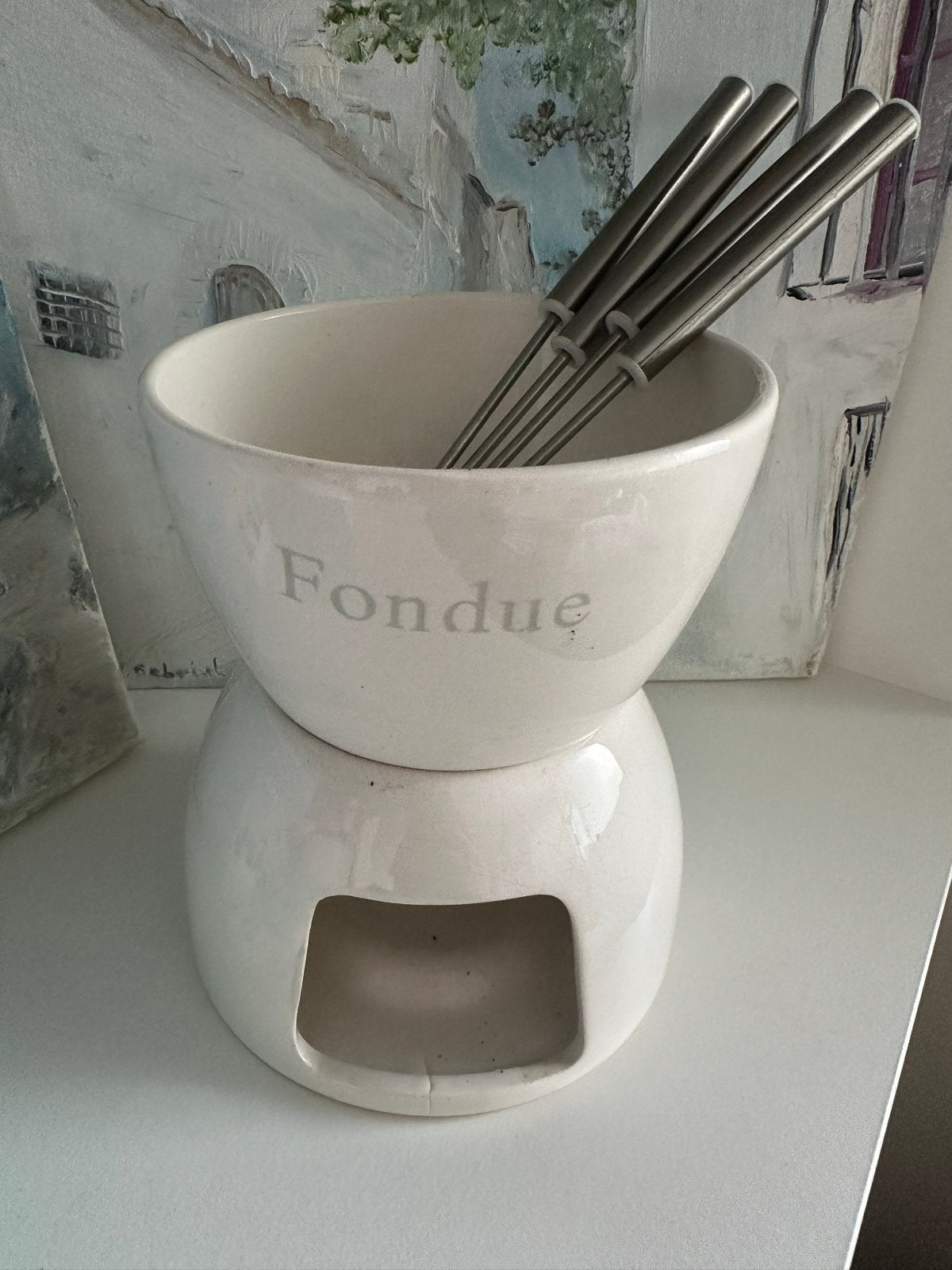 Kaasfondue set - zo goed als nieuw, Ophalen of Verzenden, Zo goed als nieuw