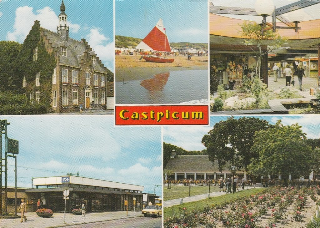 CASTRICUM  Raadhuis Station Strand Winkelcentrum, Verzenden, 1960 tot 1980, Gelopen, Noord-Holland