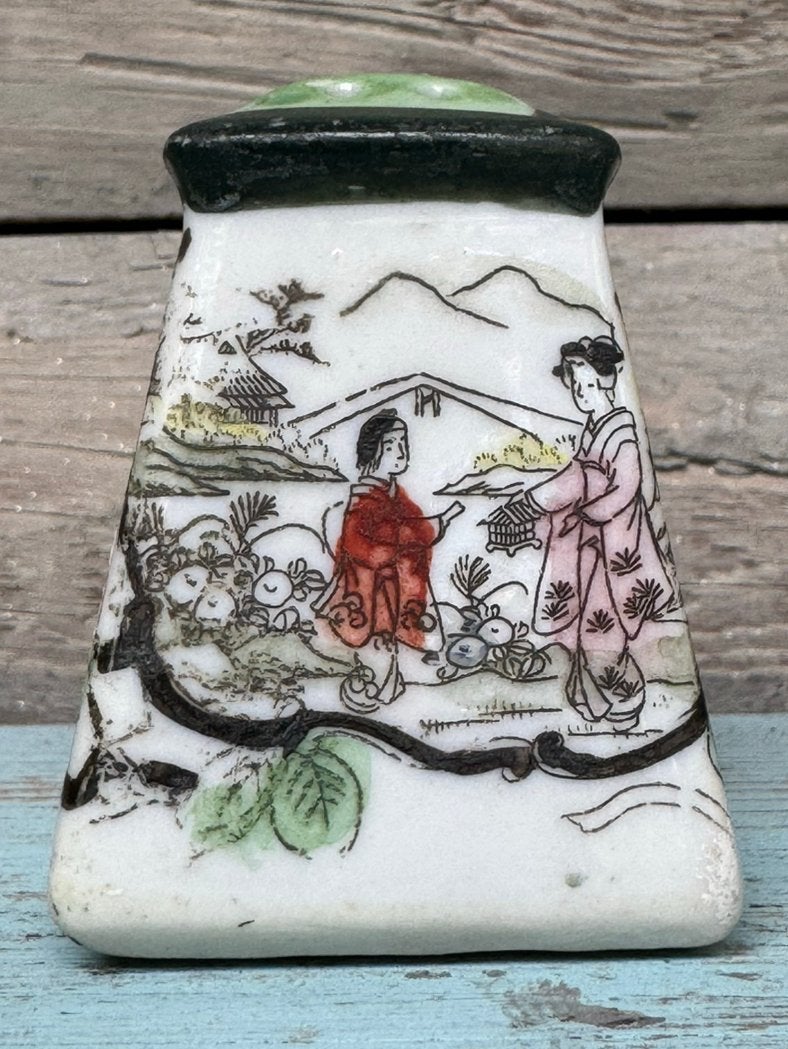 Japanse "Geisha Girl" porseleinen strooier zout kruiden, Antiek en Kunst, Ophalen of Verzenden