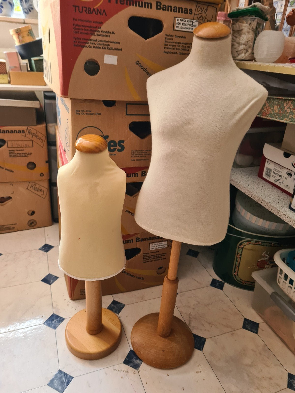 vintage KINDER PASPOPPEN 68 en 86cm, Antiek en Kunst, Curiosa en Brocante, Ophalen