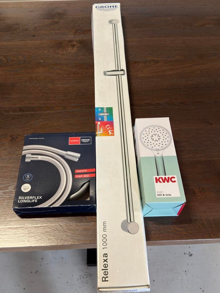 Grohe KWC Hansgrohe Douchekopset - Nieuw, Ophalen, Nieuw, Chroom, Douche