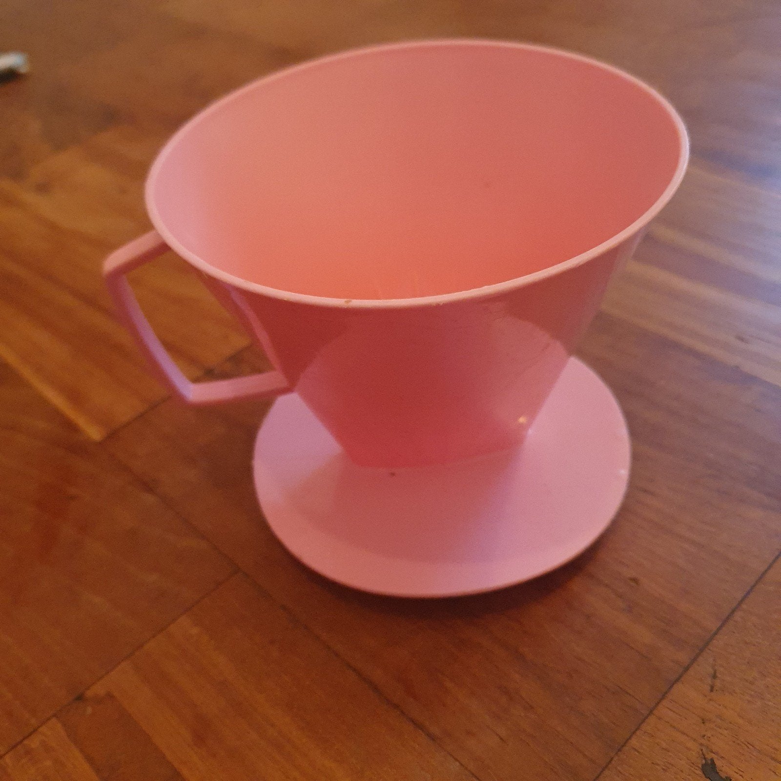 Roze koffiefilterhouder - Vintage look, Ophalen, Gebruikt, Overige merken, Overige typen