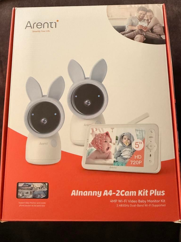 Arenti Alnanny Babyfoon met 2 camera's en 1 monitor, Kinderen en Baby's, Babyfoons, Ophalen of Verzenden, Zo goed als nieuw, 250 meter of meer