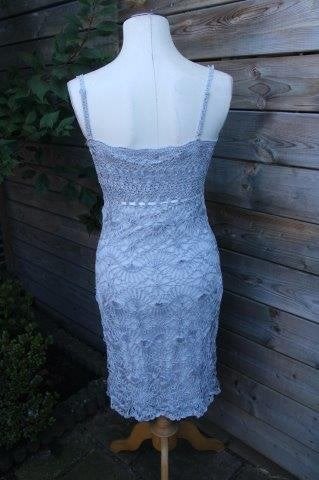 jurk grijs/ zilver Nicowa mt 38 Vaste prijs AANBIEDING, Kleding | Dames, Jurken, Maat 38/40 (M), Nicowa, Ophalen of Verzenden
