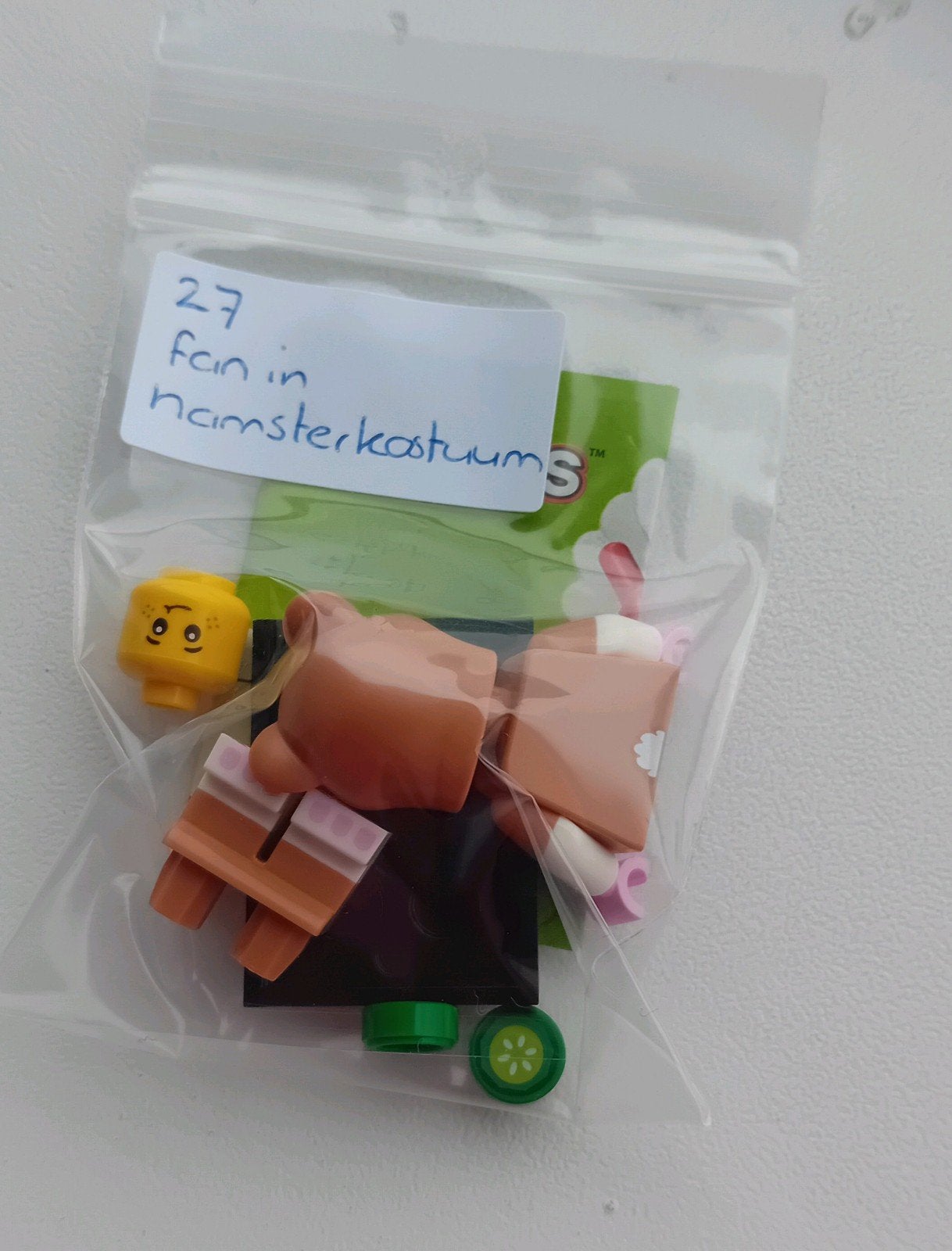 Lego minifiguur Hamster Kostuum Fan, nieuw, CMF 27, Lego, Nieuw, Ophalen of Verzenden, Minifiguur
