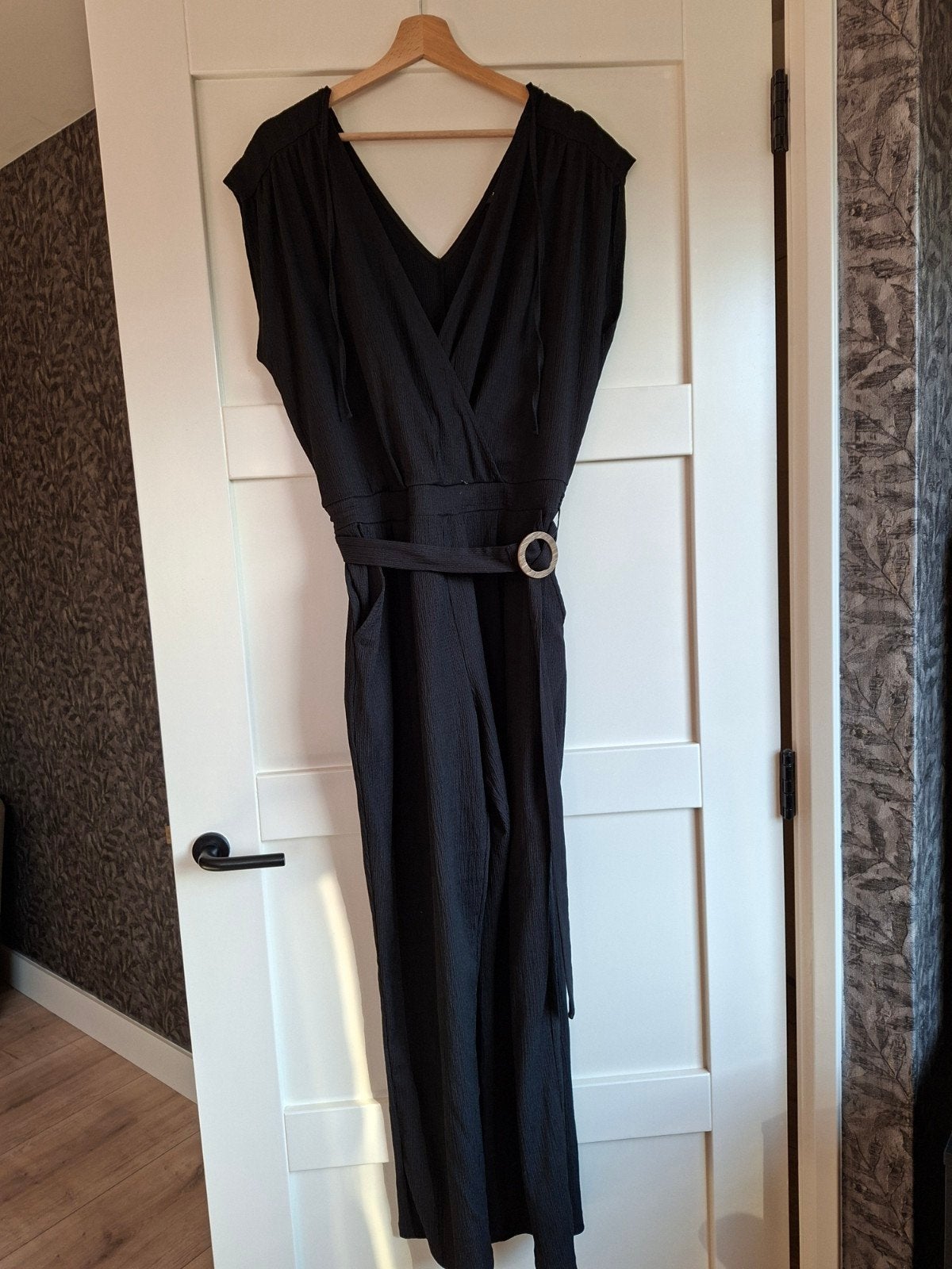 Zwarte jumpsuit van MS Mode, maat 44, Zwart, Maat 42/44 (L), Ophalen of Verzenden, Zo goed als nieuw