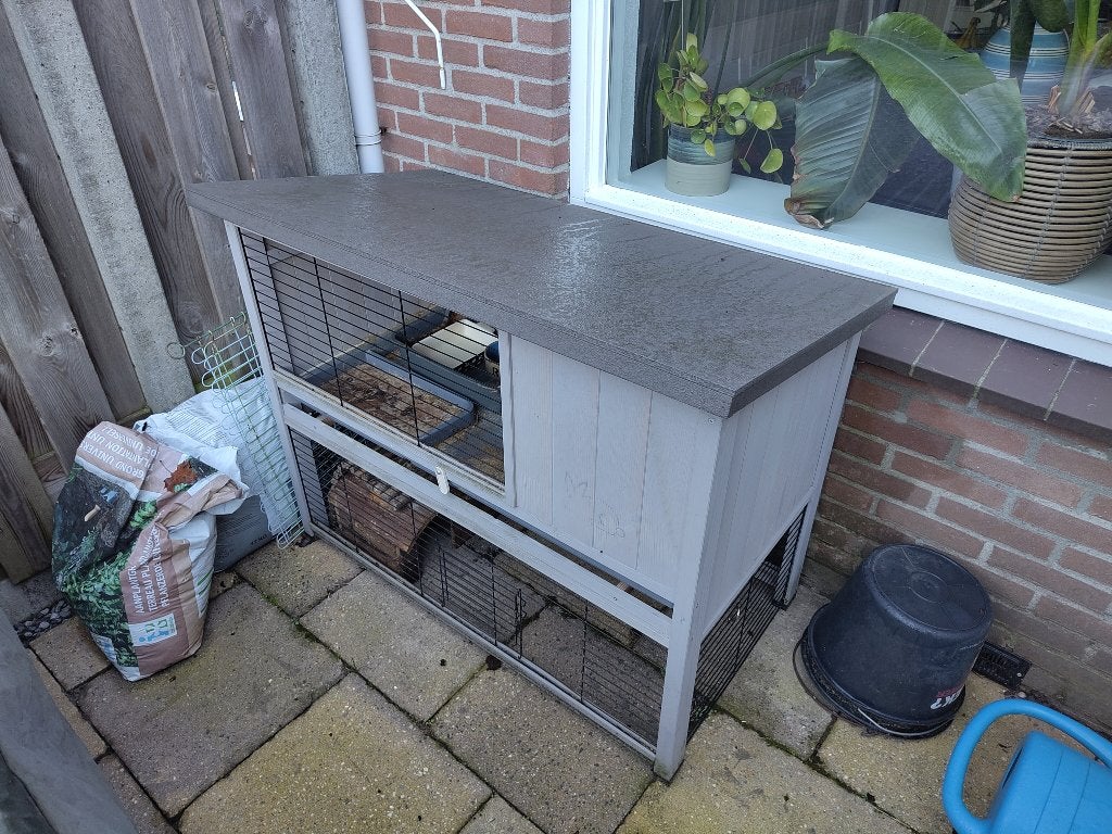 Konijnenhok Ferplast Ranch 120 Basic, Ophalen, 110 cm of meer, Zo goed als nieuw, 90 cm of meer