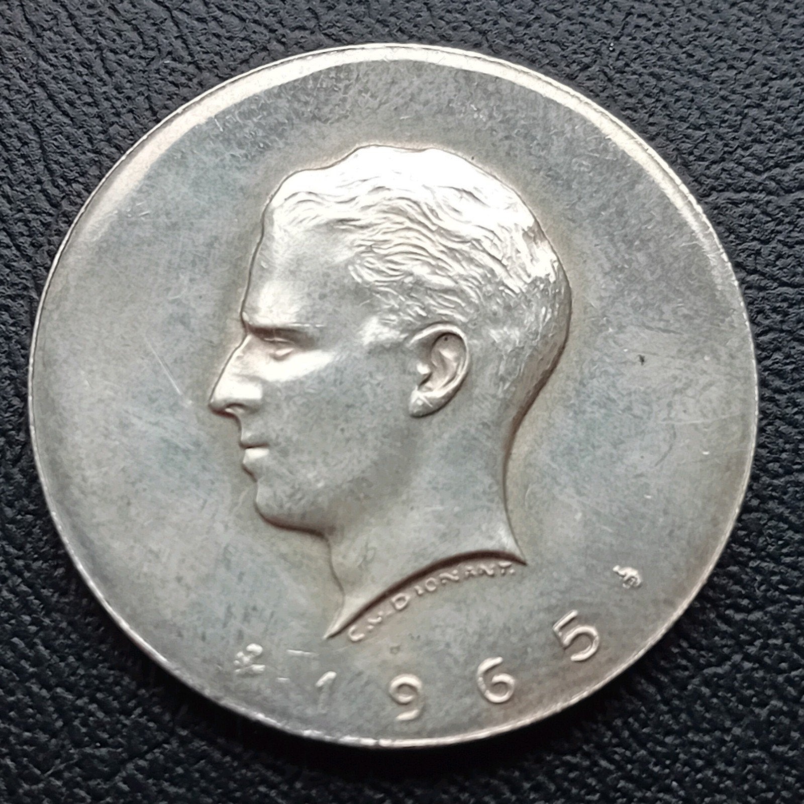 Medaille Boudewijn 1 Belgie 1965 Zilver 0.835, Postzegels en Munten, Penningen en Medailles, Ophalen of Verzenden, Zilver, Buitenland