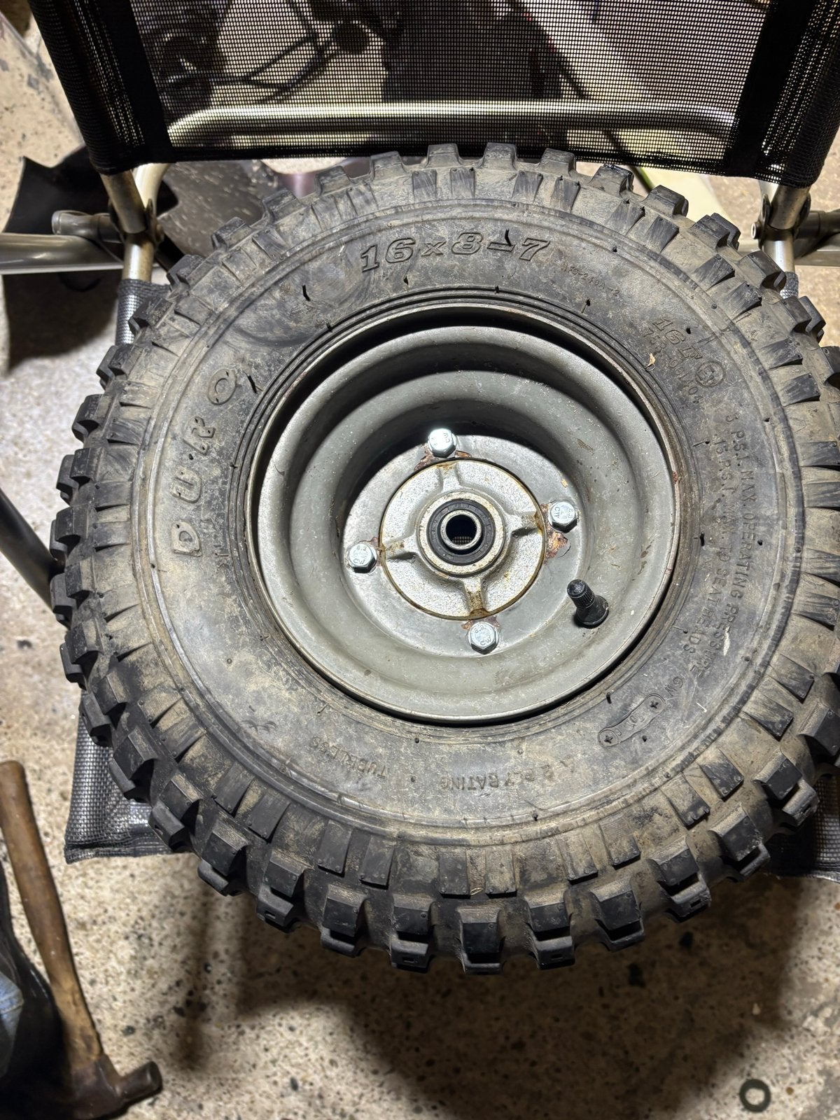 2 Duro 16x8-7 band met velg - Quad/ATV band, Ophalen of Verzenden, Gebruikt