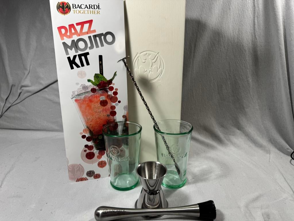 Bacardi razz mojito kit, Verzamelen, Merken en Reclamevoorwerpen, Ophalen of Verzenden, Zo goed als nieuw, Overige typen