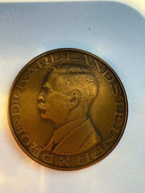 Karl Landsteiner-penning, herdenkingsmunt, Ophalen of Verzenden, Koningin Beatrix, Overige waardes, Losse munt