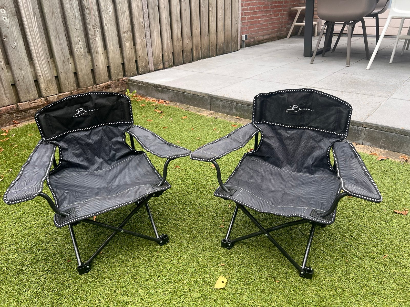 2x Bardani Crayon kinder campingstoel met veiligheidsslot, Caravans en Kamperen, Kampeermeubelen, Ophalen of Verzenden, Zo goed als nieuw