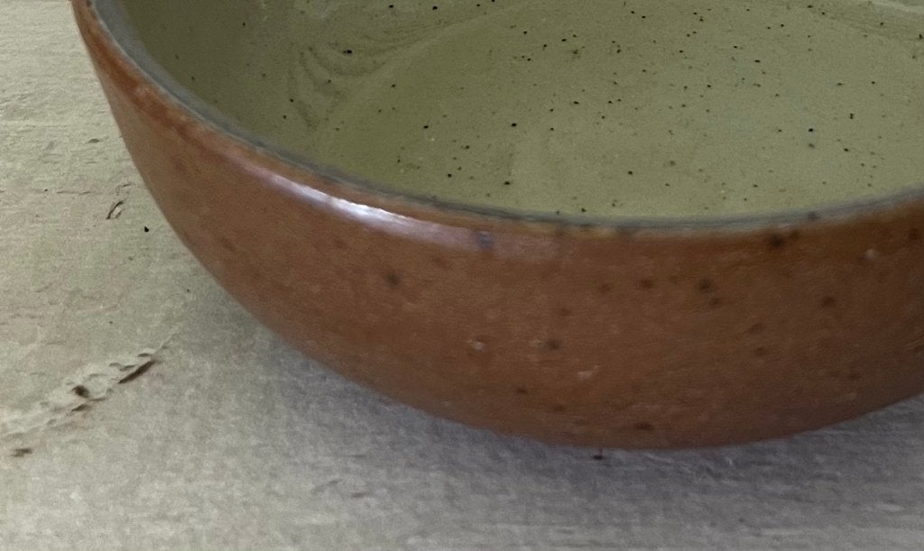 Franse grès pot, laag model steengoed bruin / beige, Antiek en Kunst, Antiek | Keramiek en Aardewerk, Ophalen of Verzenden