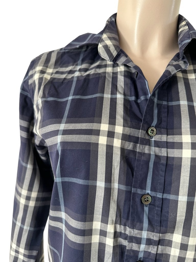 Burberry blouse S, Maat 38/40 (M), Zo goed als nieuw, Verzenden, Blauw