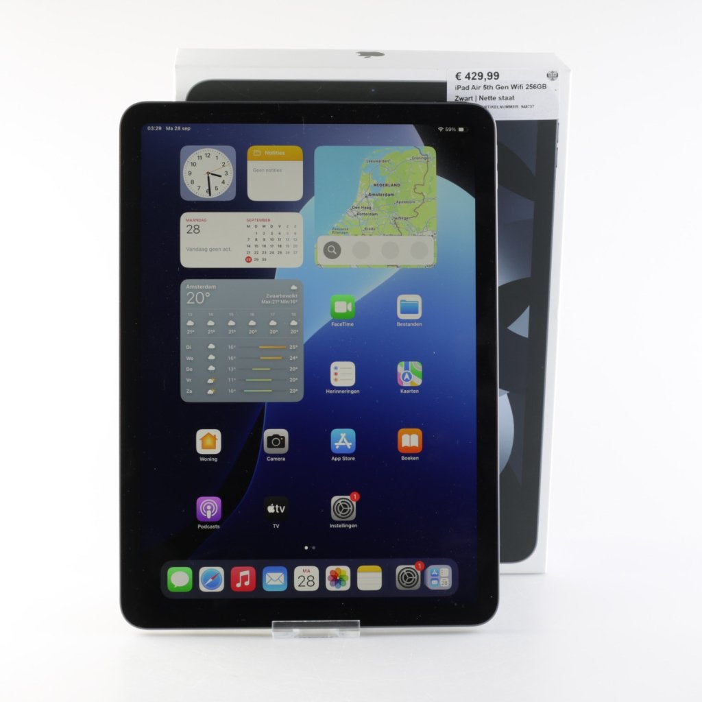 Foto 2 van iPad Air 5th Gen Wifi 256GB Zwart | Nette staat