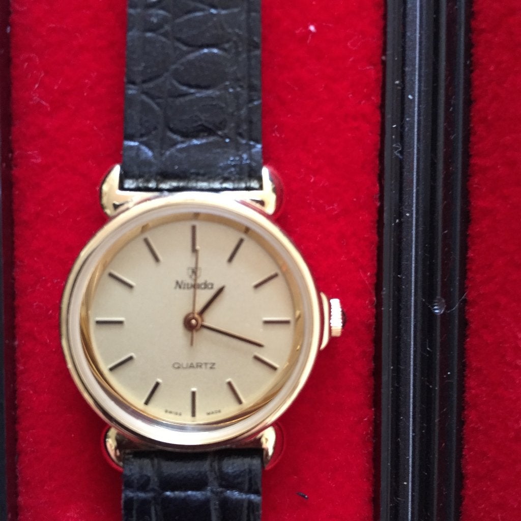 Nivada dames horloge, Nieuw in originele doos, Overige merken, Leer, Polshorloge, Nieuw