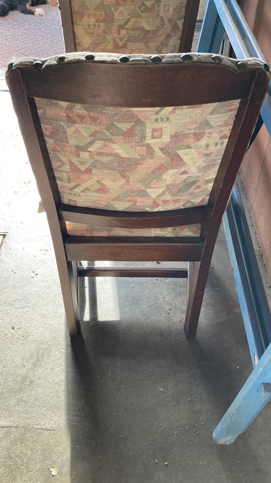 Oude stoelen met uniek patroon - set van 2, Antiek en Kunst, Ophalen of Verzenden