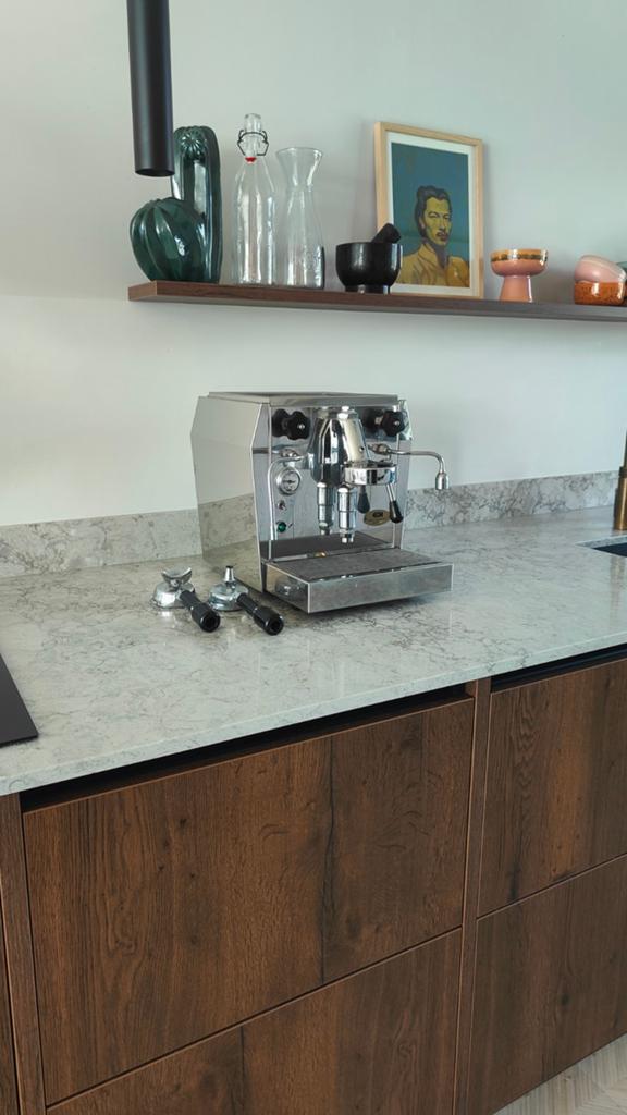 ECM Giotto E61 Espressomachine, Gebruikt, Espresso apparaat, Gemalen koffie, 2 tot 4 kopjes