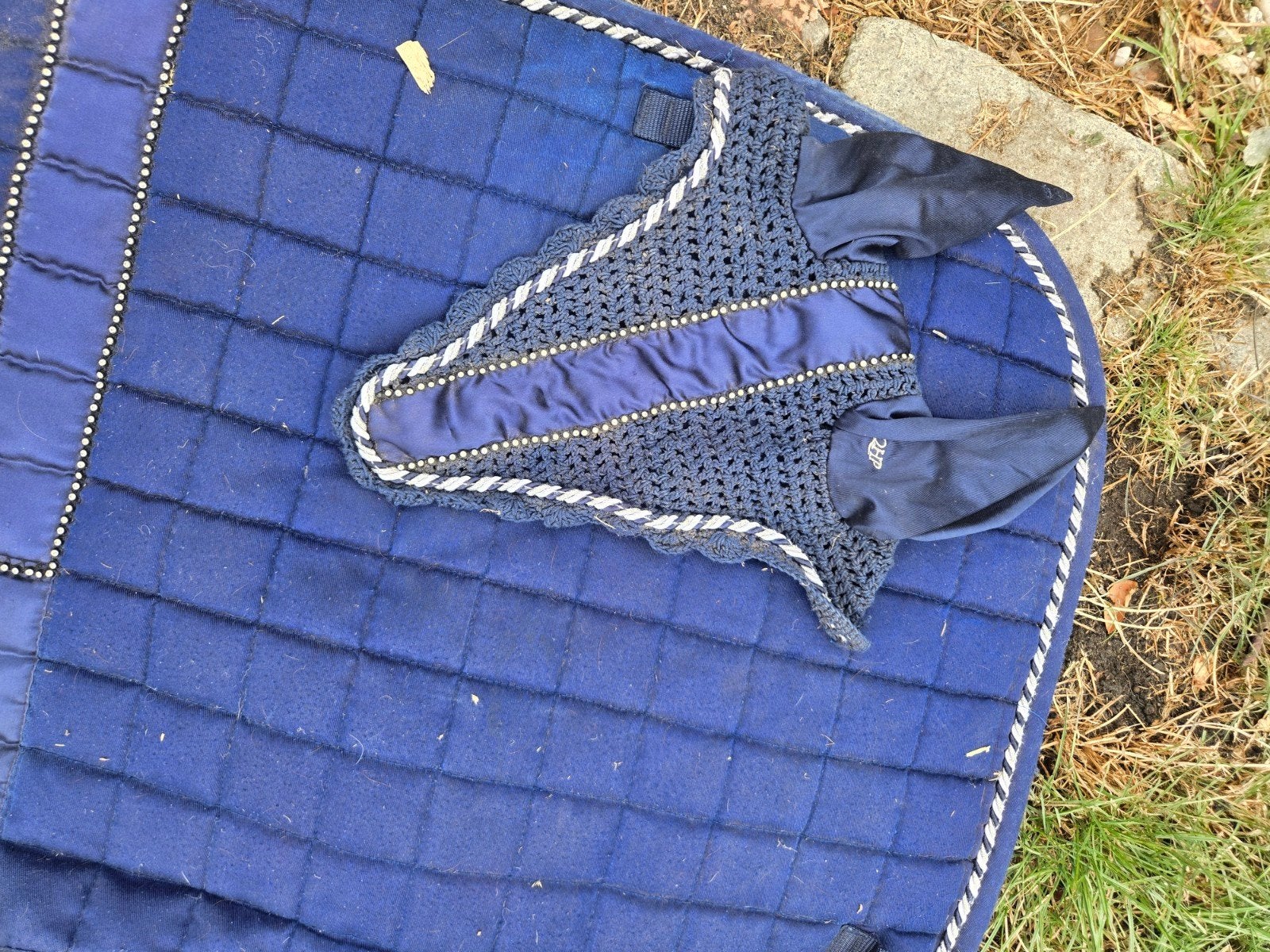 Dressuur sjabrak full en oornetje, Full (L), Gebruikt, Dressuurdekje, QHP