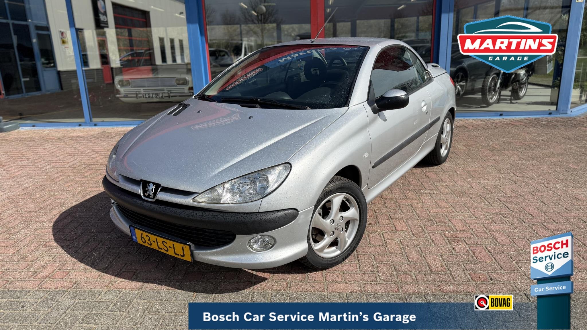 Peugeot 206 CC 1.6-16V Dak werkt niet volledig! nu mee 500 e, Voorwielaandrijving, Stof, Gebruikt, 4 cilinders
