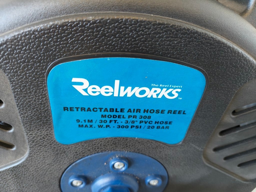Reelworks slangenhaspel Luchthaspel, model PR 308, Reelworks, Ophalen of Verzenden, Zo goed als nieuw, /