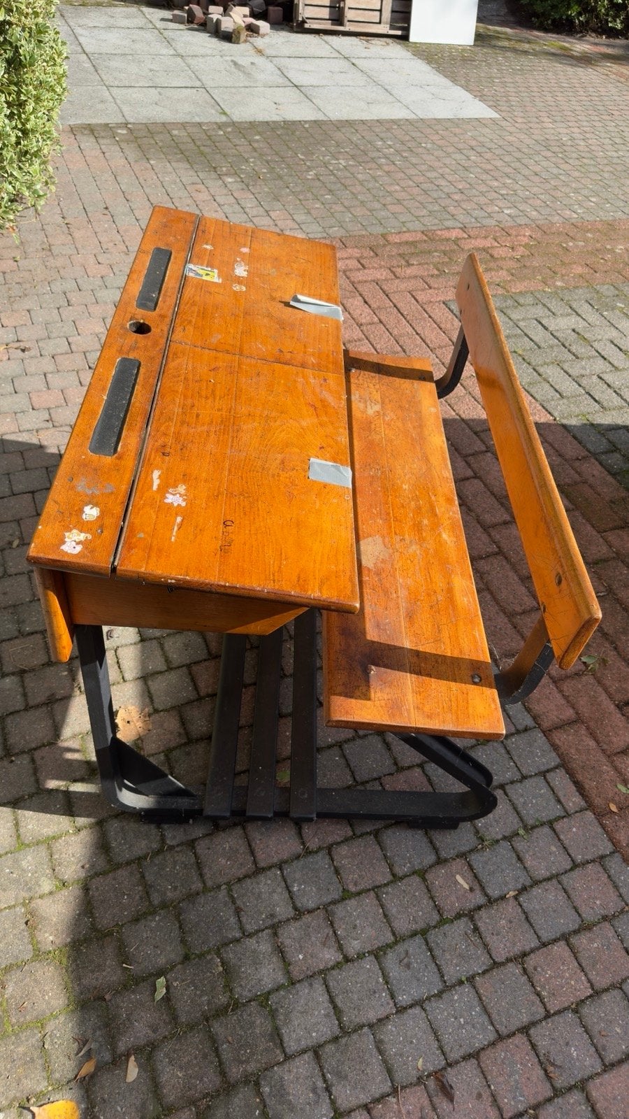Vintage schoolbankje (1950-), Antiek en Kunst, Ophalen